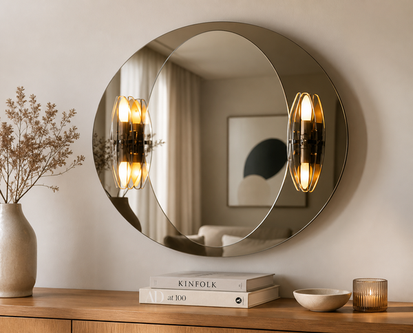 Miroir avec appliques 70's