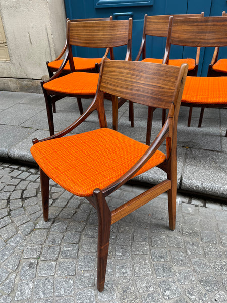 Ensemble de 6 chaises en palissandre