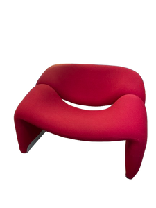 Fauteuil Groovy rouge par Pierre Paulin