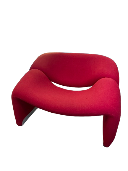 Fauteuil Groovy rouge par Pierre Paulin
