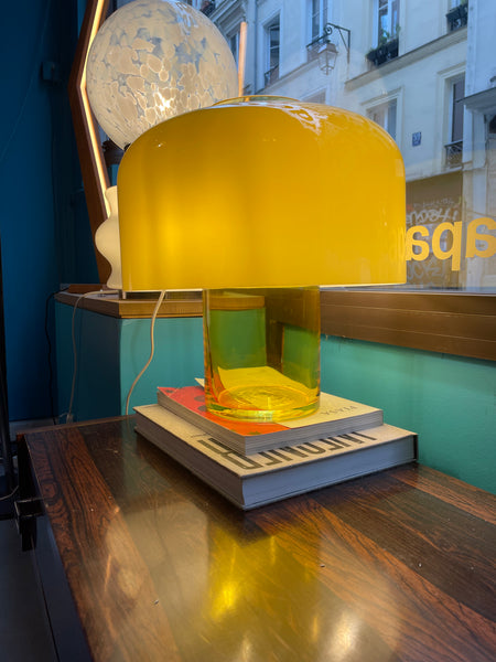 Lampe champigon jaune