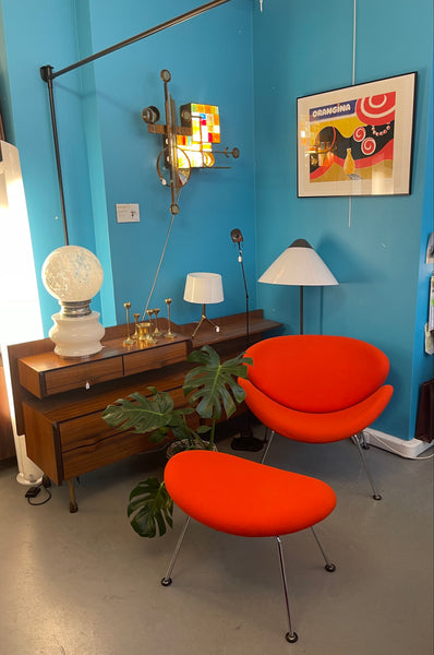 Fauteuil Slice et son ottoman