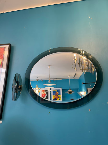 Miroir + appliques en verre fumé