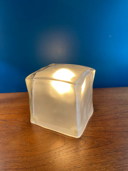 Lampe cube verre