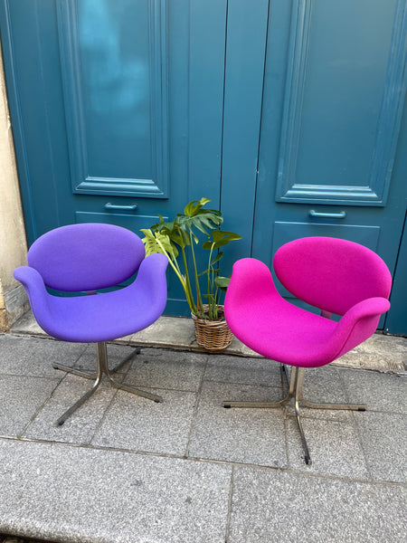Fauteuil tulipe lila