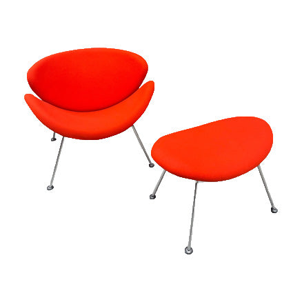 Fauteuil Slice et son ottoman