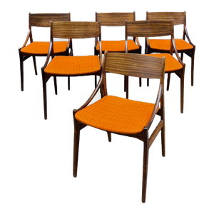 Ensemble de 6 chaises en palissandre
